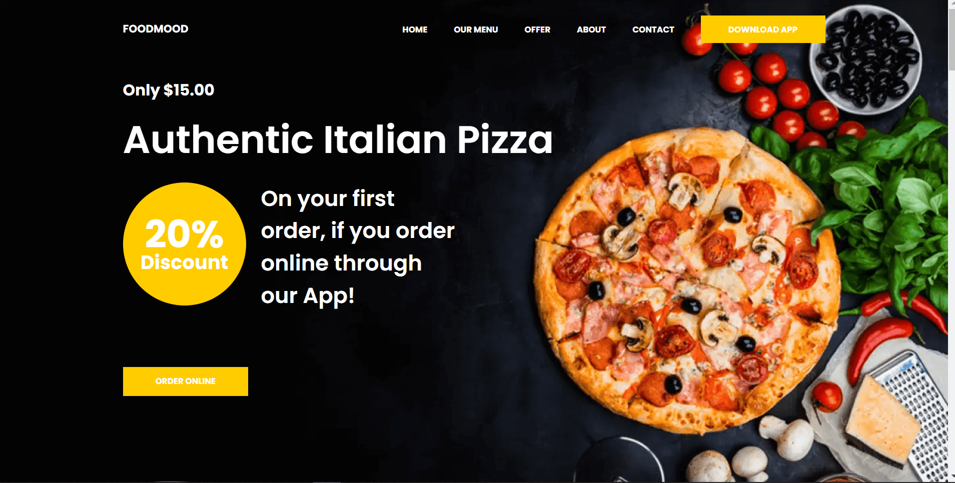 foodmood website developmen