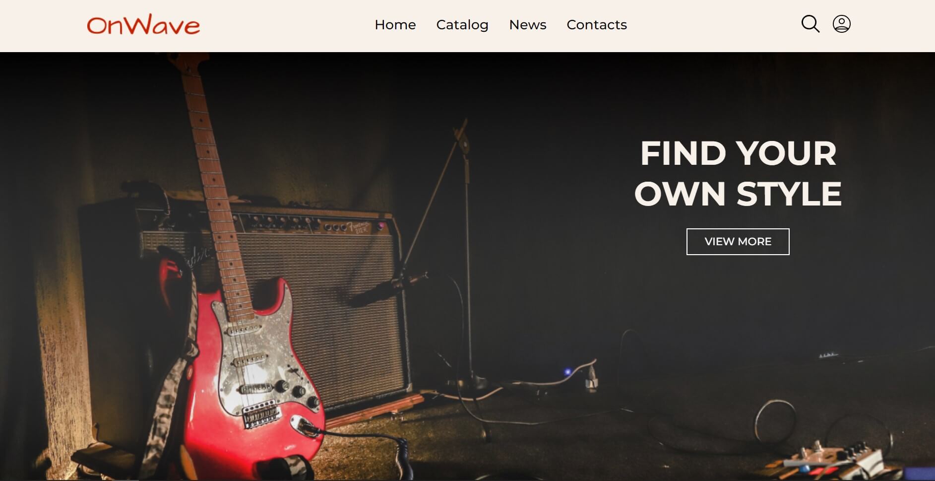 guitars website development