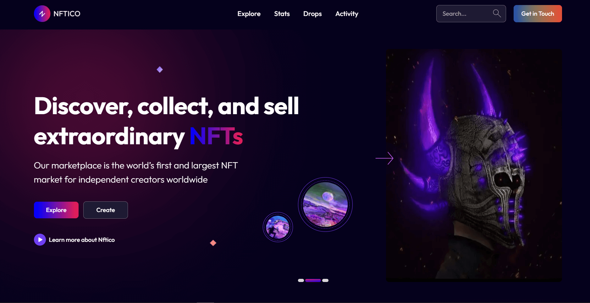 nftico website development