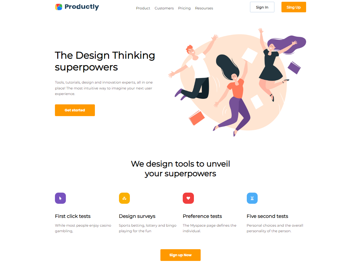 productly website development