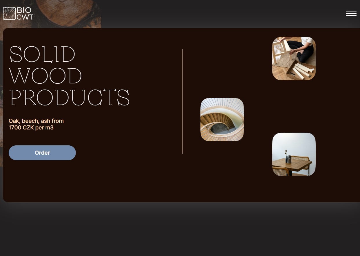 wood website development